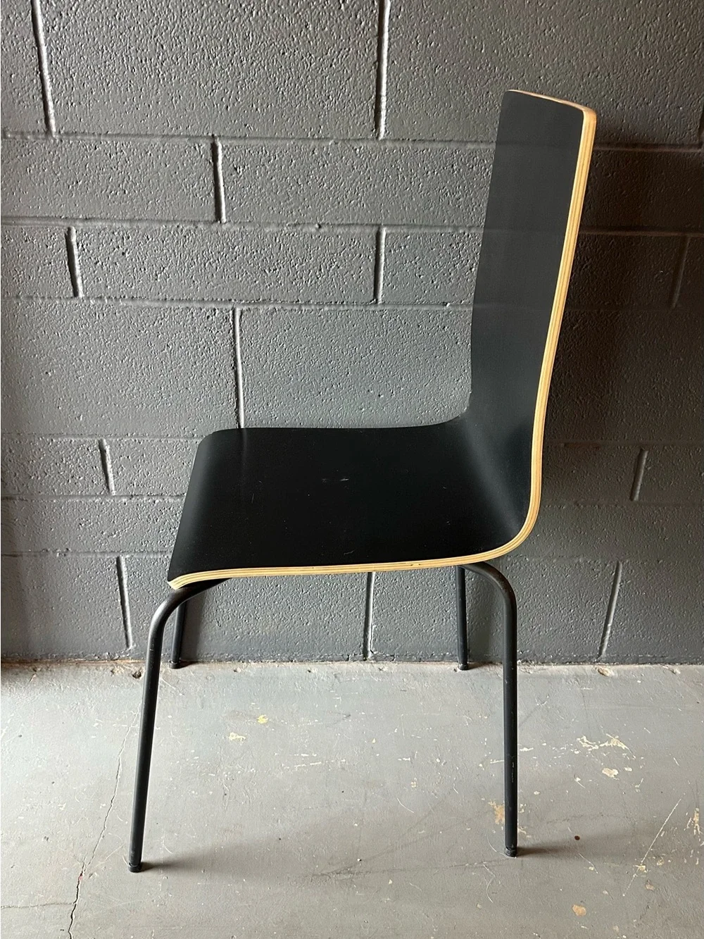 Black IKEA MARTIN Dining Chair - Minimalist / Stackable
